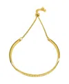 Adornia Tarnish Resistant Curved Bar Slider Bracelet In Gold