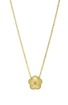 Adornia Tarnish Resistant 14k Gold Plated 5-leaf Clover Pendant Necklace In Gold