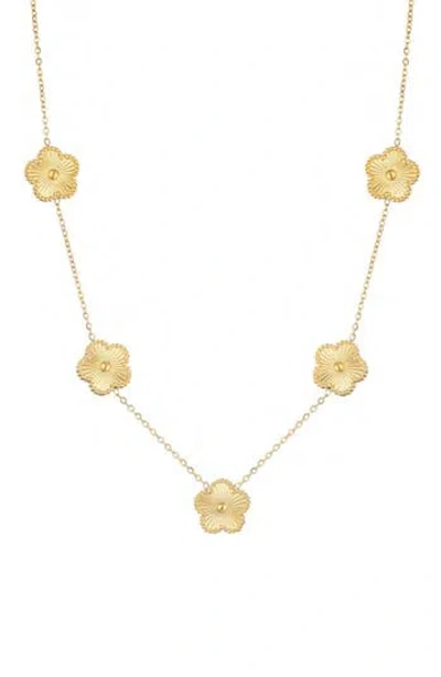 Adornia Tarnish Resistant Flower Station Necklace