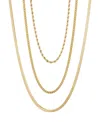Adornia Tarnish Resistant Gold Chain Necklace Set In Gold