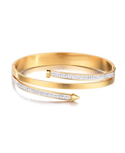 ADORNIA TARNISH RESISTANT GOLD CHUNKY NAIL BANGLE