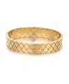 Adornia 18k Plated Stainless Steel Tarnish-resistant Clover Bangle Bracelet In Gold