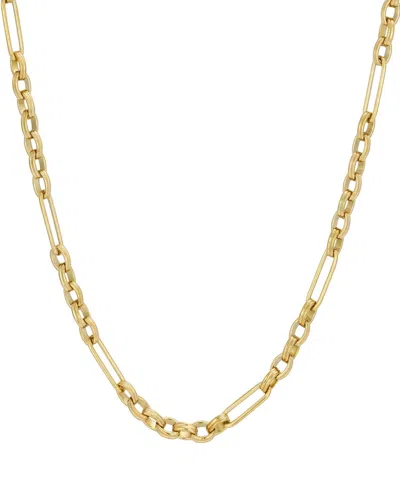 Adornia Tarnish Resistant Gold Mixed Paperclip Chain Necklace