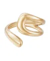Adornia Tarnish Resistant 18k Gold Plated Open Bands Ring In Gold