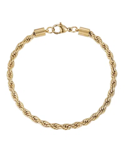 ADORNIA TARNISH RESISTANT GOLD ROPE CHAIN BRACELET