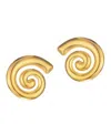 Adornia Tarnish Resistant 18k Gold Plated Swirl Statement Stud Earrings