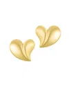 Adornia Tarnish Resistant 18k Gold Plated Oversized Puffy Heart Earrings In Gold