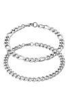 Adornia Tarnish Resistant Set Of 2 Chain Bracelets