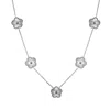 Adornia Tarnish Resistant Silver 5-leaf Clover Station Necklace In Silver