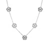 Adornia Silver Plated Stainless Steel Tarnish-resistant 5-leaf Clover Station Necklace In Silver