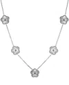 Adornia Silver Plated Stainless Steel Tarnish-resistant 5-leaf Clover Station Necklace In Metallic