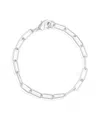 Adornia Tarnish Resistant Silver Plated Chunky Paper Clip Chain Bracelet In Silver