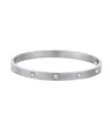 Adornia Tarnish Resistant Silver Crystal Eternity Cuff Bracelet In Metallic