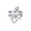 Adornia Tarnish Resistant Silver Curvy Snake Ring In Silver