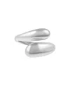 Adornia Tarnish Resistant Silver Plated Overlapping Chunky Bands Ring In Silver