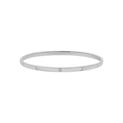 ADORNIA TARNISH RESISTANT SILVER PLATED BANGLE STACKER