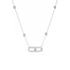 Adornia Tarnish Resistant Silver Plated Bar Necklace In Silver