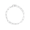 Adornia Tarnish Resistant Silver Plated Chunky Paper Clip Chain Bracelet In Silver