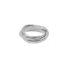 Adornia Tarnish Resistant Silver Plated Interlocking Rings In Silver