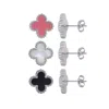 Adornia Tarnish Resistant Silver Plated Set Of 3 Clover Stud Earrings In Multi