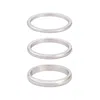 Adornia Tarnish Resistant Silver Stacking Band Set In Metallic