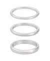 Adornia Tarnish Resistant Silver Stacking Band Set In Silver