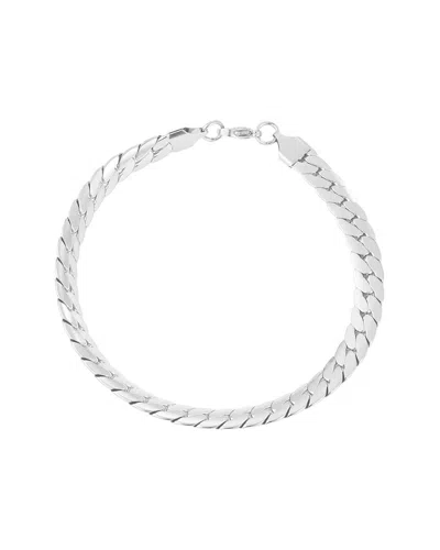 Adornia Tarnish-resistant Flat Curb Chain Bracelet In Metallic