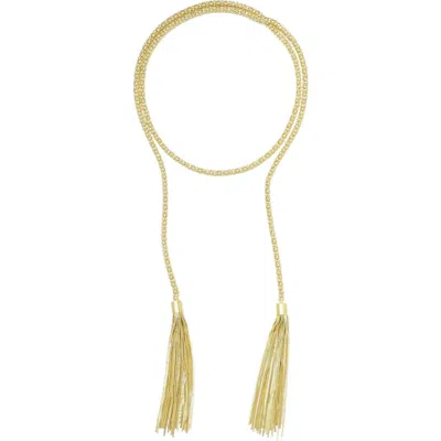 Adornia Gold Plated Tassel Wrap Necklace