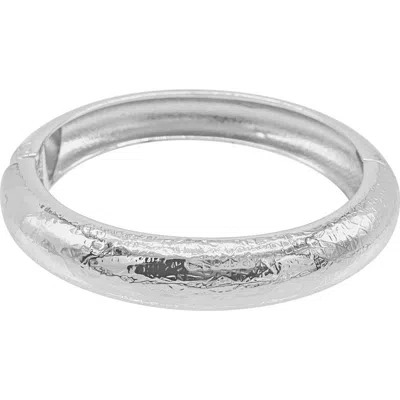 Adornia Textured Bangle Bracelet In Silver