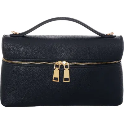 Adornia Black Top Handle Bag With Removable Strap