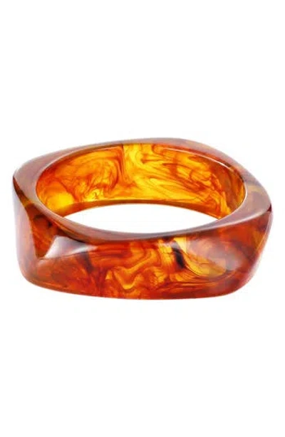 Adornia Tortoise Acrylic Cuff Bracelet In Brown