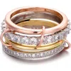 Adornia Tri-tone Band Ring In Multi