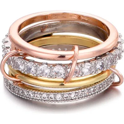 Adornia Tri-tone Band Ring In Multi