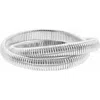 Adornia Sterling Silver Plated 2-layer Omega Chain Bacelet In Silver