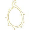 Adornia Two-piece Mixed Chain & Crystal Anklets In Gold