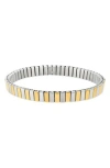 Adornia Two-tone Stretch Bracelet In Silver