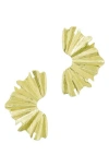 Adornia Plated Wave Statement Earrings In Gold