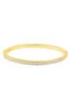Adornia White Enamel Cuff Bracelet In White