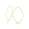 Adornia Wire Threader Earrings Gold In Yellow