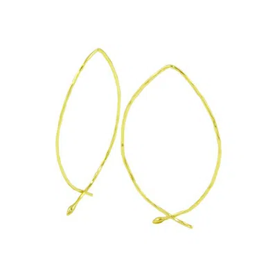 Adornia Wire Threader Earrings Gold In Yellow