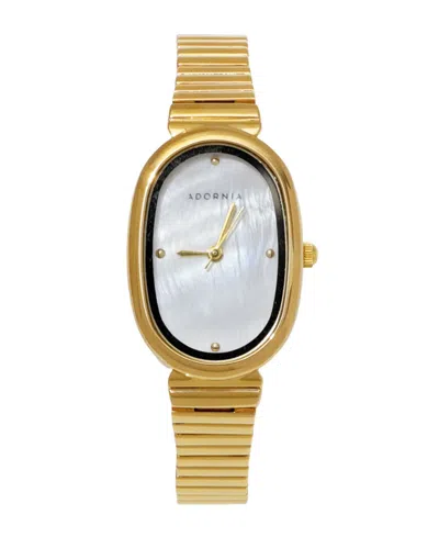 Adornia Women's Gold Munich White Face Watch