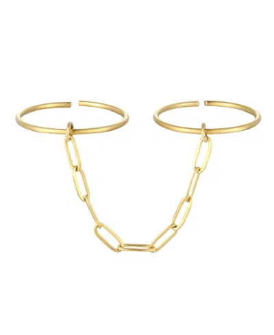Adornia 18k Plated Stainless Steel Ring In Gold