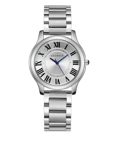 Adornia Women's Silver Classic White Face Watch In Metallic