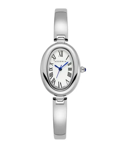 Adornia Women's Silver York White Face Watch In Metallic
