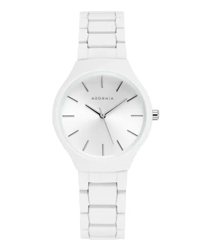 Adornia Women's White Stockholm White Face Watch In Transparent