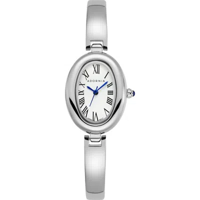 Adornia York Bracelet Watch, 32mm X 20mm In Silver/ White