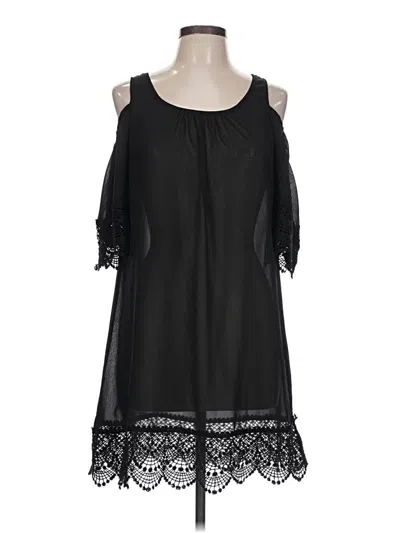 Pre-owned Adreamly Sleeveless Top Black Cold Shoulder Neckline Tops
