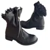 Adrenaline Fashion Handcrafted Women's Black Leather Ankle Boots With Lace Detail – Genuine Leather Designer Handmade B In Black