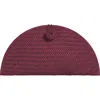 Adriana Castro La Barca Mini Handwoven Leather Clutch In Burgundy