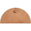 Adriana Castro La Barca Mini Handwoven Leather Clutch In Nude